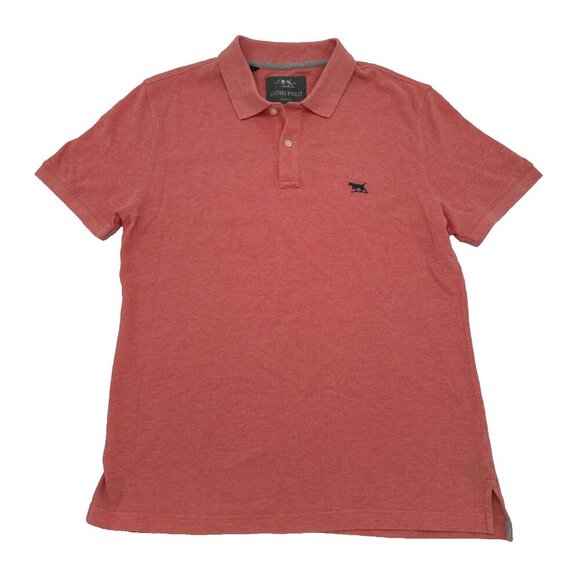 Gunn POLO Orange Sports Fit Cotton Casual Collared shirt Large rod & gunn - Picture 1 of 12